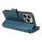 For iPhone 14 Pro Max Leather Case with Card Holder, RFID Blocking Wallet Phone Cover Rhombus Pattern - Blue - 5