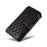 For iPhone 14 Pro Leather Case with Card Holder, RFID Blocking Wallet Phone Cover Rhombus Pattern - Black - 6