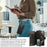 For iPhone 16 Pro Max Leather Case with Card Holder, Straps, RFID Blocking Wallet Phone Cover Rhombus Pattern - Black - 7
