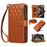 For iPhone 16 Pro Max Leather Case with Card Holder, Straps, RFID Blocking Wallet Phone Cover Rhombus Pattern - Yellow - 1