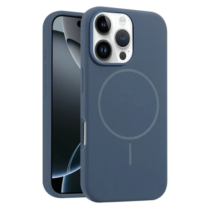 For iPhone 15 Pro Case Compatible with MagSafe Liquid Silicone Anti-Drop Phone Cover - Sapphire - 1