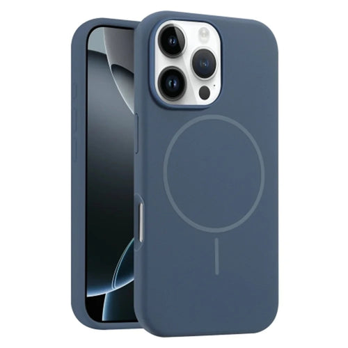 For iPhone 14 Pro Case Compatible with MagSafe Liquid Silicone Anti-Drop Phone Cover - Sapphire - 1