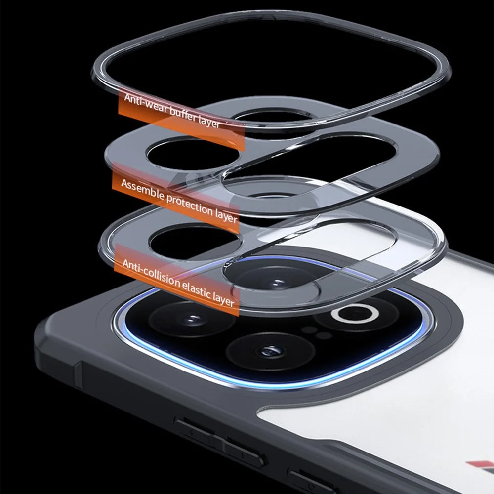 XUNDD For vivo iQOO 13 5G Case Dropproof TPU + Acrylic Clear Back Phone Cover - 5