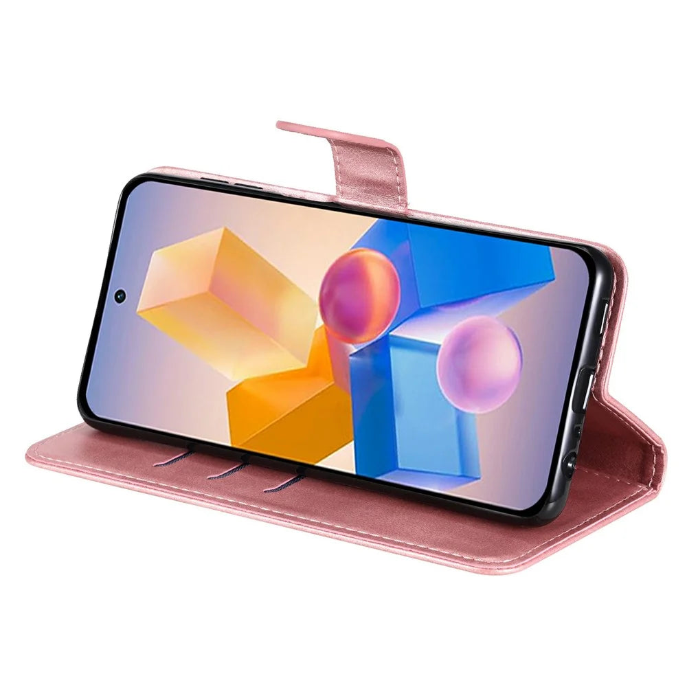 Zipper Wallet Case for Infinix Smart 8 Plus / Smart 8 Pro 4G / Smart 8 4G / Hot 40i / TECNO Spark 20 / Spark Go 2024 4G Leather Cover - Pink - 4