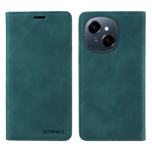 BETOPNICE 003 Wallet Case for TECNO Spark Go 2025 / Spark Go 1 / Pop 9 4G Leather Phone Cover with Stand - Green - 1