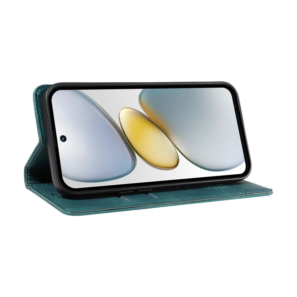 BETOPNICE 003 Wallet Case for TECNO Spark Go 2025 / Spark Go 1 / Pop 9 4G Leather Phone Cover with Stand - Green - 3