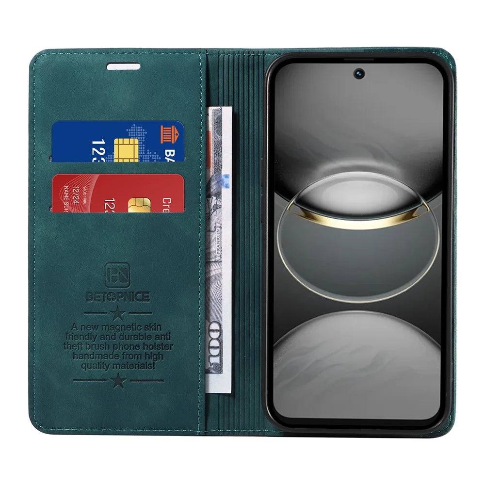 BETOPNICE 003 For TECNO Spark 30C 4G Wallet Case Leather Phone Cover with Stand - Green - 2