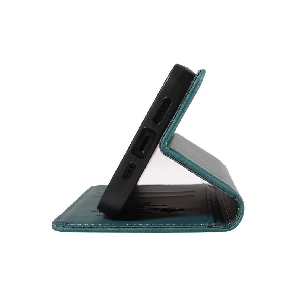 BETOPNICE 003 For TECNO Spark 30C 4G Wallet Case Leather Phone Cover with Stand - Green - 5