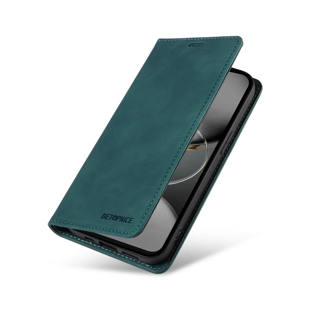 BETOPNICE 003 For TECNO Spark 30C 4G Wallet Case Leather Phone Cover with Stand - Green - 6