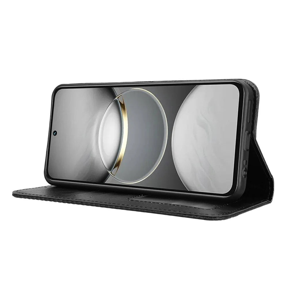 For TECNO Spark 30 Pro 4G KL7 Leather Case Wallet Stand Retro Texture Phone Cover - Black - 3