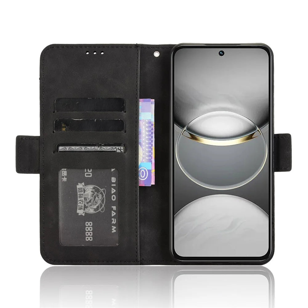 For TECNO Spark 30 Pro 4G KL7 Leather Case Phone Wallet Cover with Multiple Card Slots - Black - 2