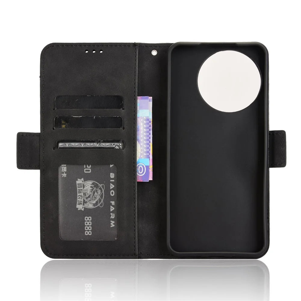 For TECNO Spark 30 Pro 4G KL7 Leather Case Phone Wallet Cover with Multiple Card Slots - Black - 5