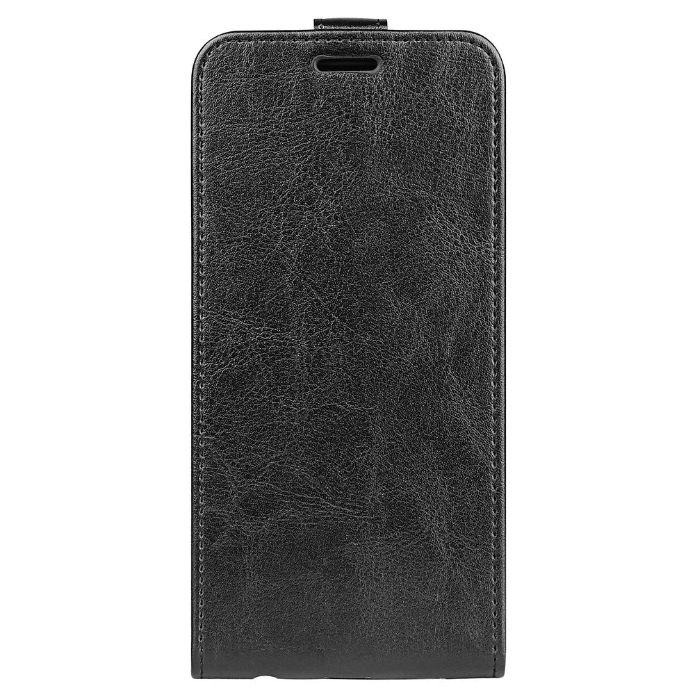 For Samsung Galaxy S25+ Case with Card Slots Vertical Flip Leather Phone Cover - Black - 7