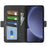 For Samsung Galaxy S25+ Stand Case Calf Texture Leather Wallet Phone Cover - Black - 2