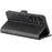 For Samsung Galaxy S25+ Stand Case Calf Texture Leather Wallet Phone Cover - Black - 4