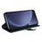 For Samsung Galaxy S25+ Case Genuine Split Leather Phone Cover with Wallet Stand - Black - 3