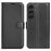 For Samsung Galaxy S25 Case Litchi Texture Shockproof Leather Wallet Phone Cover - Black - 1