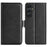 For Samsung Galaxy S25 Stand Case Calf Texture Leather Wallet Phone Cover - Black - 1