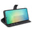 For Samsung Galaxy S25 Stand Case Anti-Scratch Calf Texture Leather Phone Cover - Black - 3
