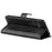 For Samsung Galaxy S25 Stand Case Anti-Scratch Calf Texture Leather Phone Cover - Black - 4