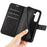 For Samsung Galaxy S25 Stand Case Anti-Scratch Calf Texture Leather Phone Cover - Black - 5
