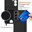 For Samsung Galaxy S25+ Case Liquid Silicone Card Holder Phone Back Cover with Lanyard - Black - 5