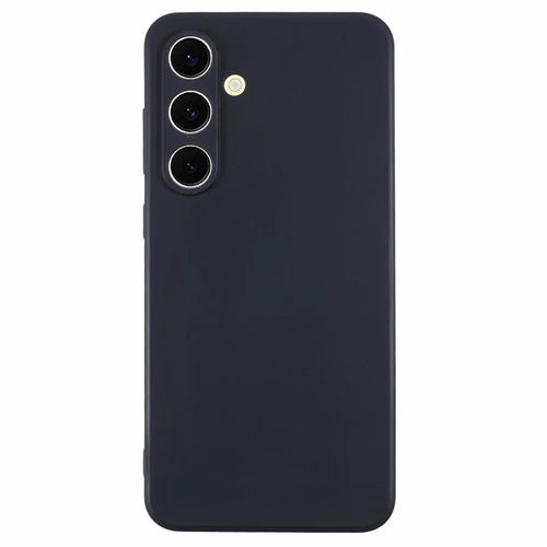 For Samsung Galaxy S24 FE Case Precise Cut-Outs Straight Edge TPU Shockproof Phone Cover - Black - 1