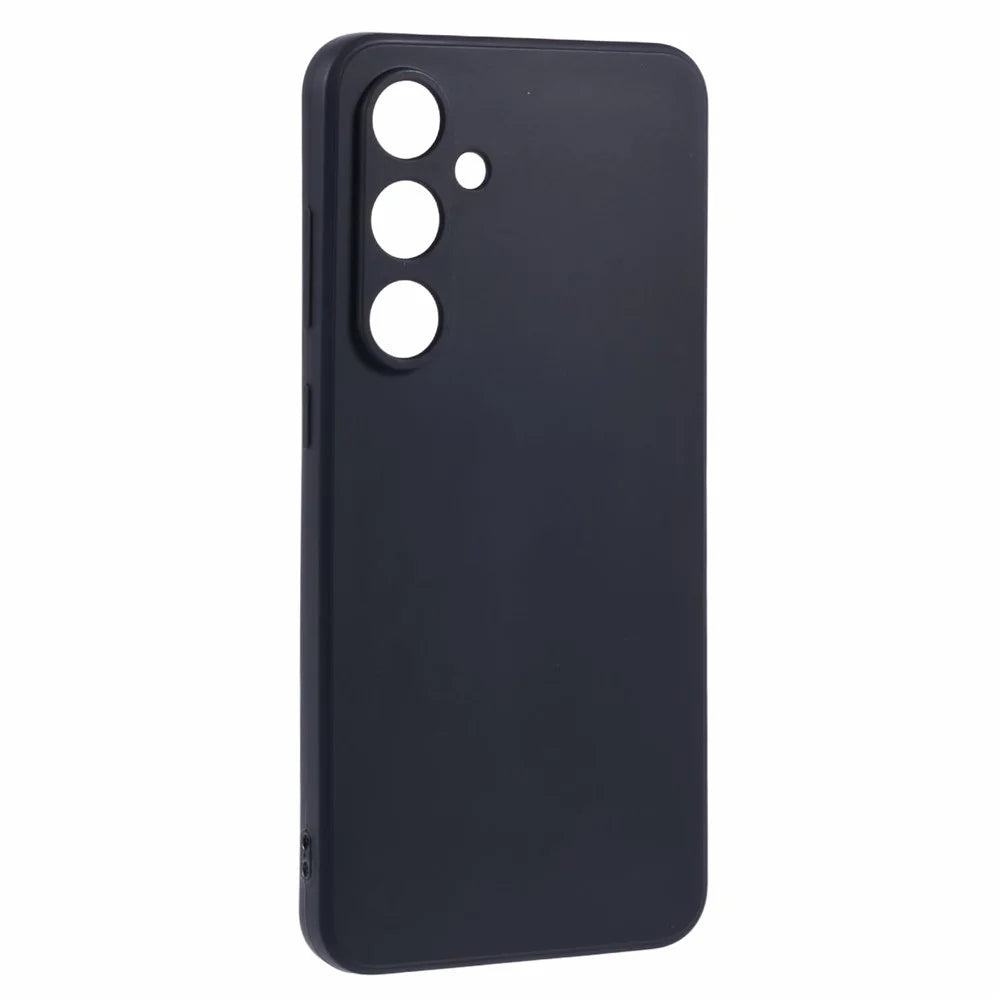 For Samsung Galaxy S24 FE Case Precise Cut-Outs Straight Edge TPU Shockproof Phone Cover - Black - 3