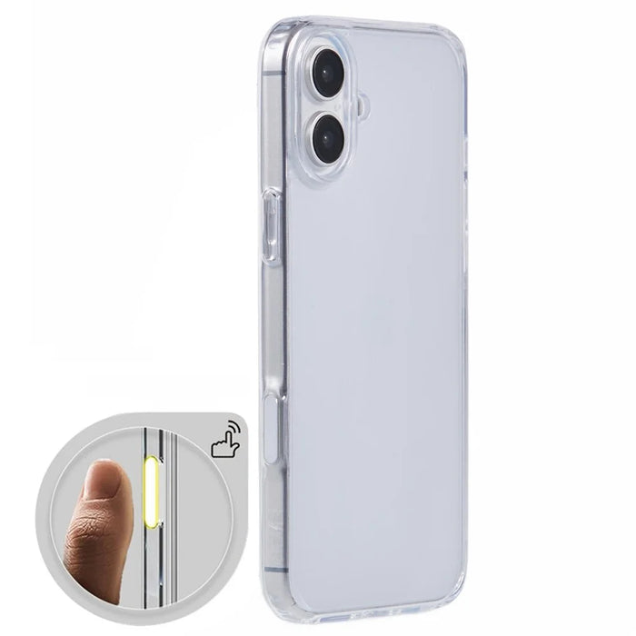 X-LEVEL For iPhone 16 Plus Phone Case TPU+PC Clear Back Cover with Camera Control Button - 1