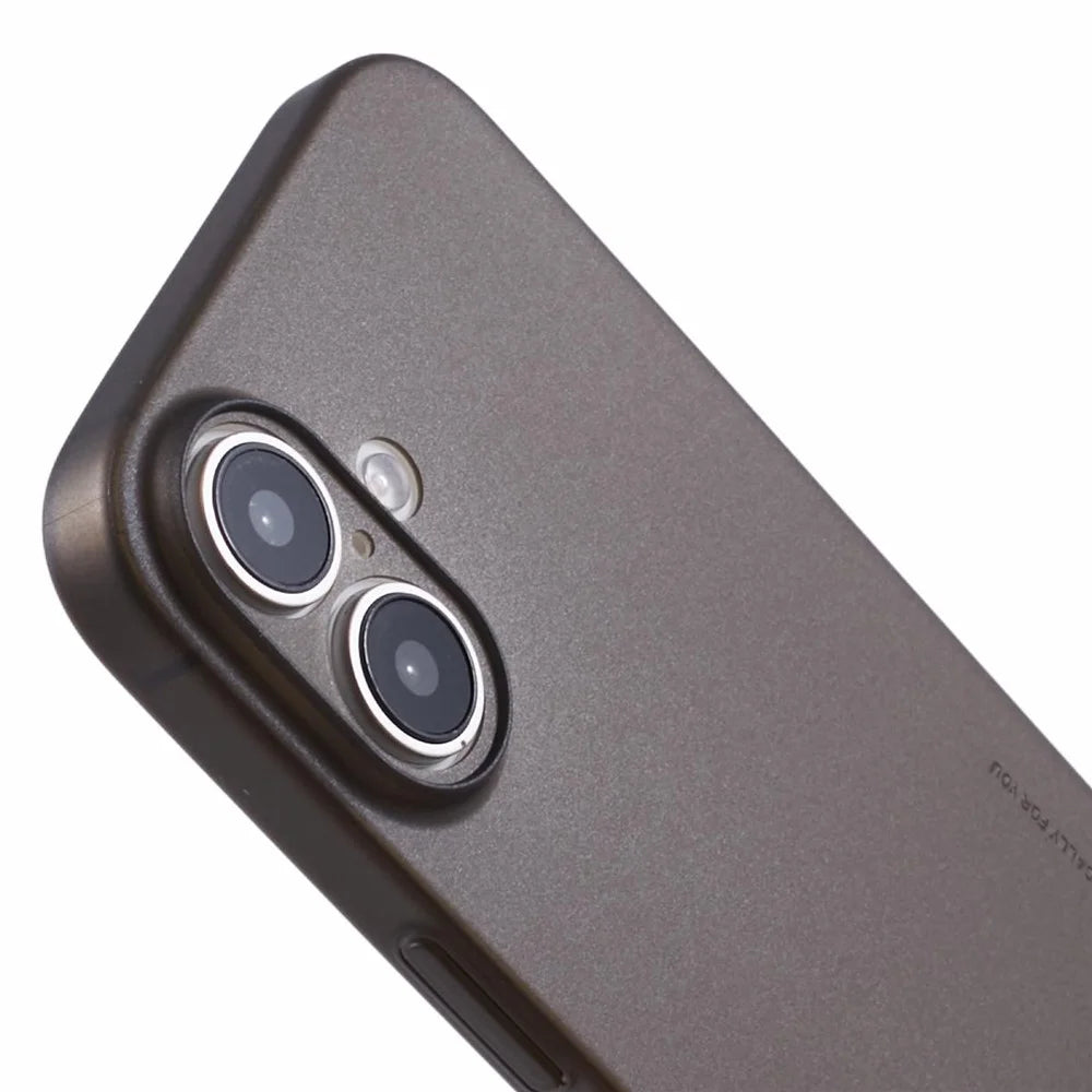 X-LEVEL For iPhone 16 Case Hard PP Matte Phone Cover 0.18mm Ultra-Thin - Transparent Black - 4