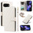 For Google Pixel 9a Wallet Case Rhombus Leather Phone Cover with Shoulder Strap, Wrist Strap - White - 1