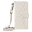For Google Pixel 9a Wallet Case Rhombus Leather Phone Cover with Shoulder Strap, Wrist Strap - White - 5