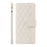 For Google Pixel 9a Wallet Case Rhombus Leather Phone Cover with Shoulder Strap, Wrist Strap - White - 6