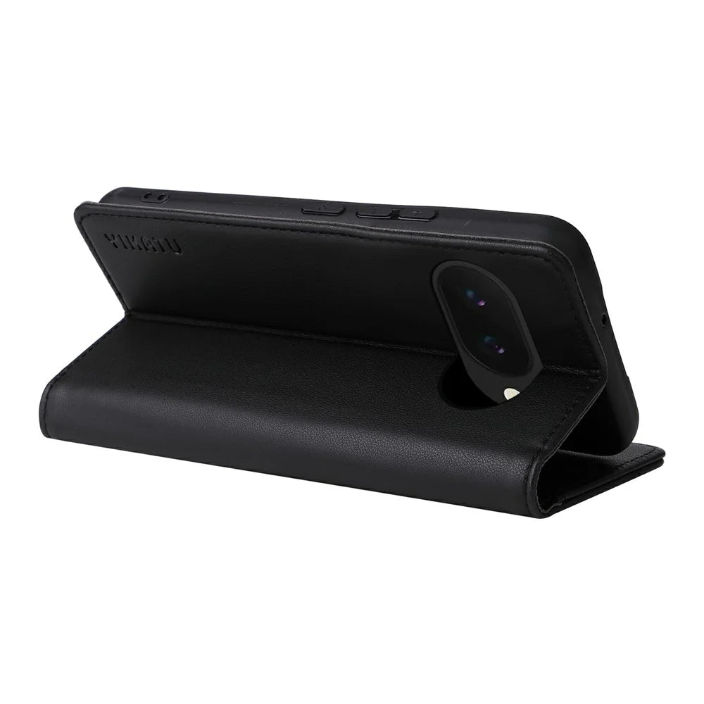 YIKATU YK-001 For Google Pixel 9a Case Stand Leather Phone Cover Strong Magnetic Closure - Black - 3