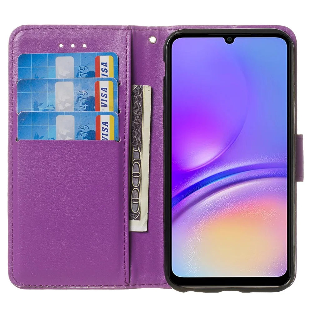 For Samsung Galaxy S25 Ultra Case with Card Holder PU Leather Flip Wallet Phone Cover - Purple - 2