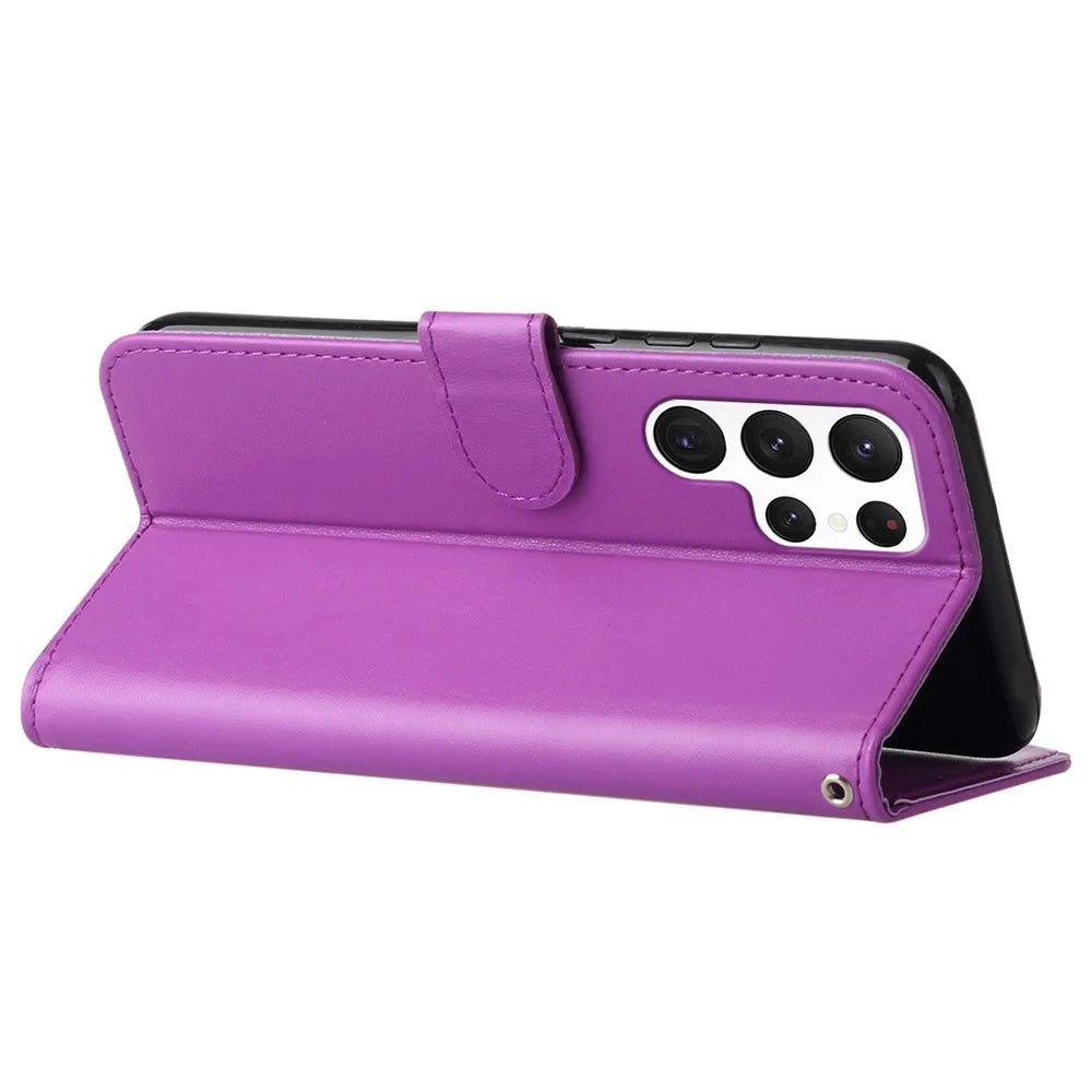 For Samsung Galaxy S25 Ultra Case with Card Holder PU Leather Flip Wallet Phone Cover - Purple - 3