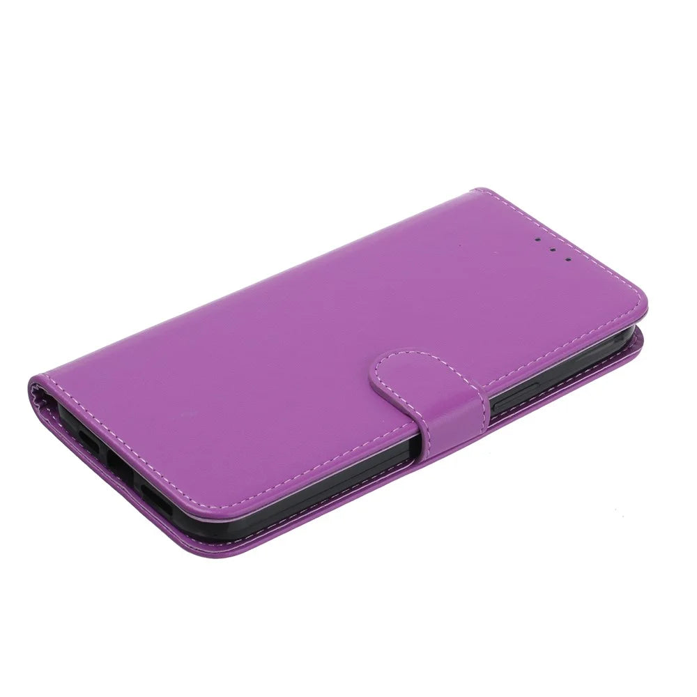 For Samsung Galaxy S25 Ultra Case with Card Holder PU Leather Flip Wallet Phone Cover - Purple - 4