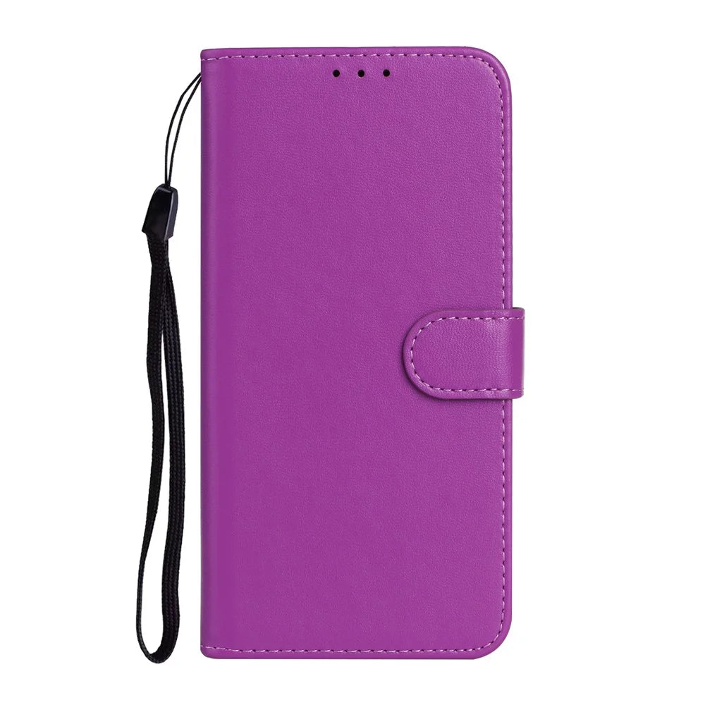 For Samsung Galaxy S25 Ultra Case with Card Holder PU Leather Flip Wallet Phone Cover - Purple - 5
