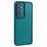 For Samsung Galaxy S25+ Case Electroplated Camera Frame TPU Phone Cover - Transparent Army Green - 1
