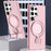 For Samsung Galaxy S24 Ultra Magnetic Case Kickstand TPU + PC Phone Back Cover - Pink - 3