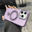 For iPhone 16 Pro Max Magnetic Case Kickstand TPU + PC Phone Back Cover - Purple - 3