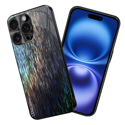 For iPhone 16 Pro Back Cover Dazzling Color Style Shockproof Phone Case - Black - 1