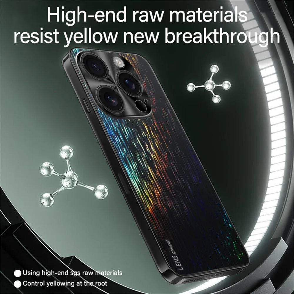 For iPhone 16 Pro Max Cover Dazzling Color Style Shockproof Phone Case - Sky Blue - 4