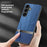 For Samsung Galaxy S25 Case Wood Texture Leather Coated TPU Phone Protective Cover - Black - 6