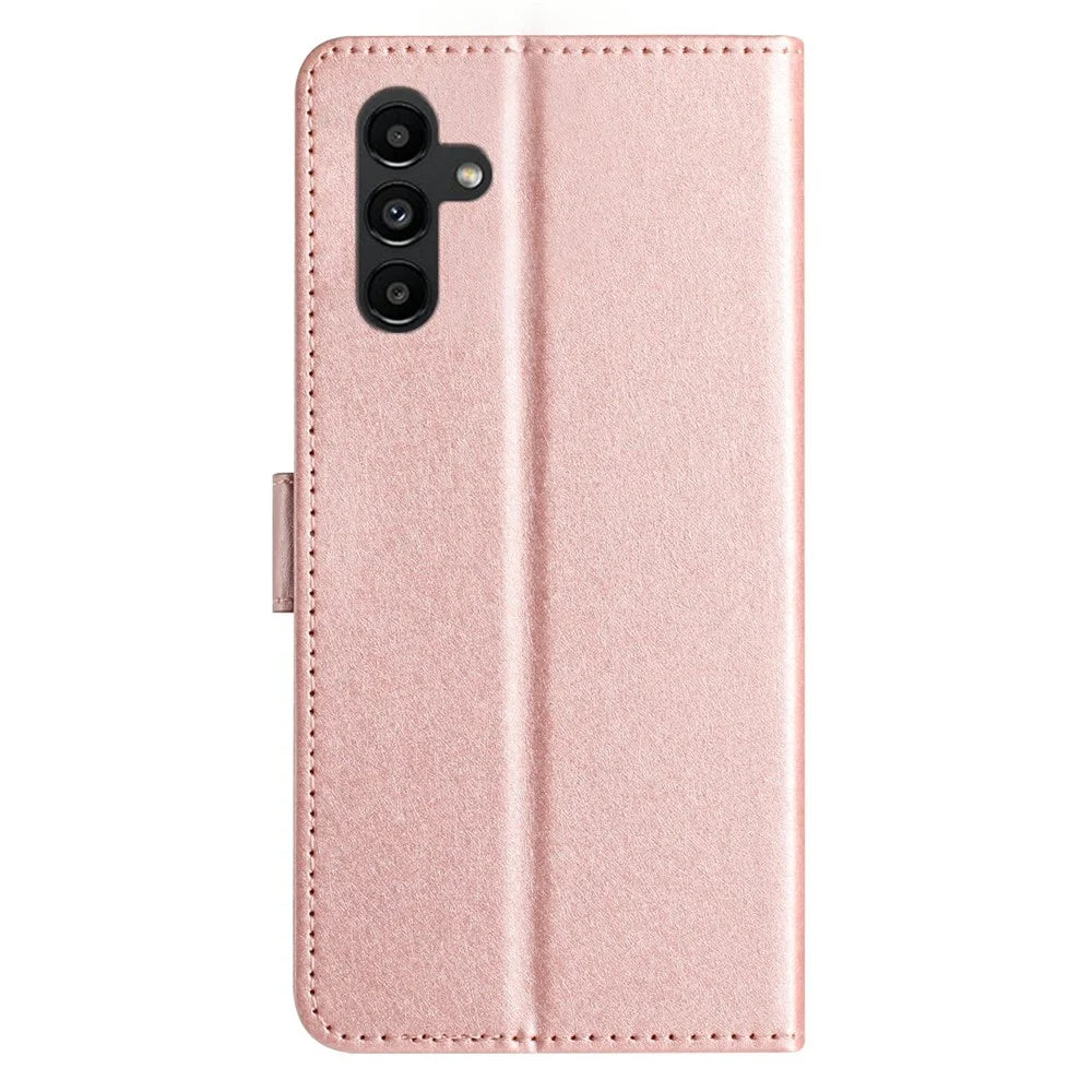 For Samsung Galaxy A36 5G Wallet Case Leather Folio Phone Cover Magnetic Clasp - Rose Gold - 7