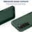 For Samsung Galaxy S22 5G Case 2-in-1 PC+TPU Shockproof Phone Cover - Dark Green - 2