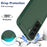 For Samsung Galaxy S22 5G Case 2-in-1 PC+TPU Shockproof Phone Cover - Dark Green - 3
