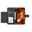 For iPhone 16 Crossbody Leather Case Ring Buckle Wallet Stand Rhombus Mobile Cover - Black - 3