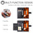 For iPhone 16 Crossbody Leather Case Ring Buckle Wallet Stand Rhombus Mobile Cover - Black - 6