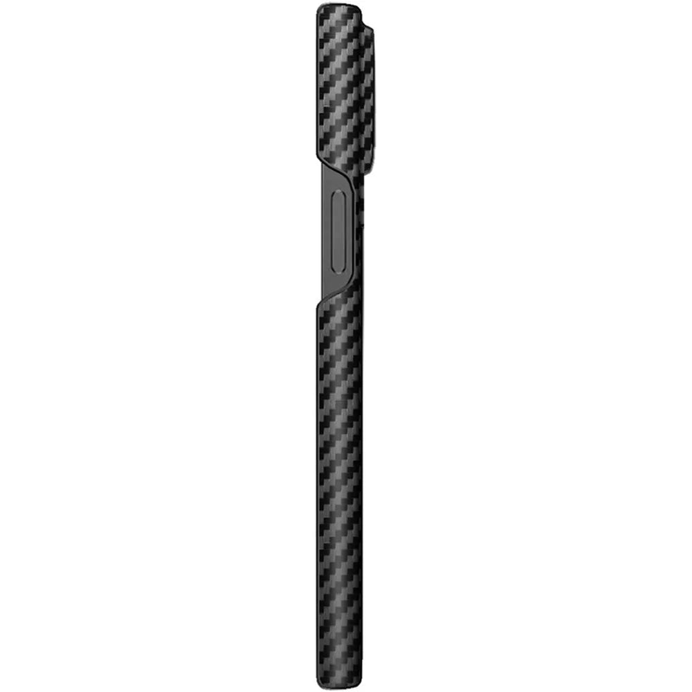 IMAK Ruiyi Series for iPhone 14 Carbon Fiber Texture PU Leather Coated PC Case Slim Back Cover - 5